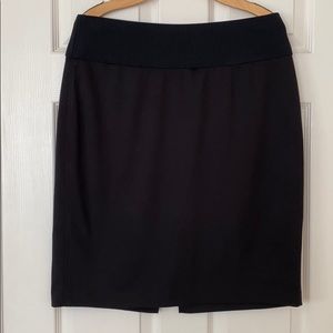 Chico’s Black Knit Wide Elastic Waistband Skirt Size 14